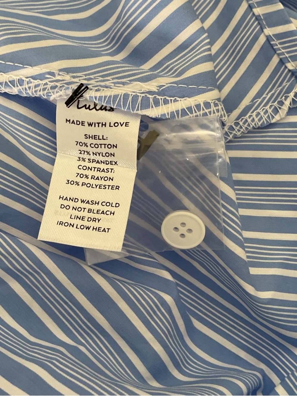 Lulus Suave Confidence Blue/White Striped Collared Button-Front Shirt Mini Dress - Picture 9 of 12